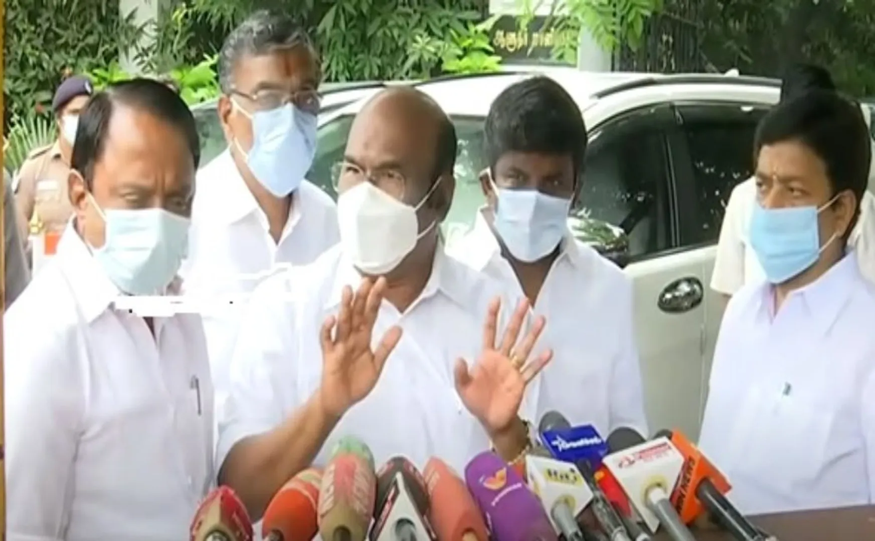 minister jayakumar pressmeet at rajbhavan 